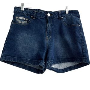 SAZA Denim Shorts with Crystal Embellishments Size 18